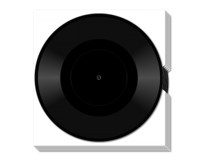 vinyl 10-inch single short run (black) {no label} [on sleeves]